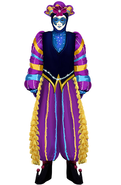 馬戲團小丑演出服裝定制,舞臺小丑表演服裝設計